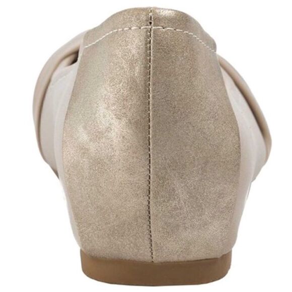 Bare traps hidden wedge, foam soles metallic flats - Picture 2 of 12